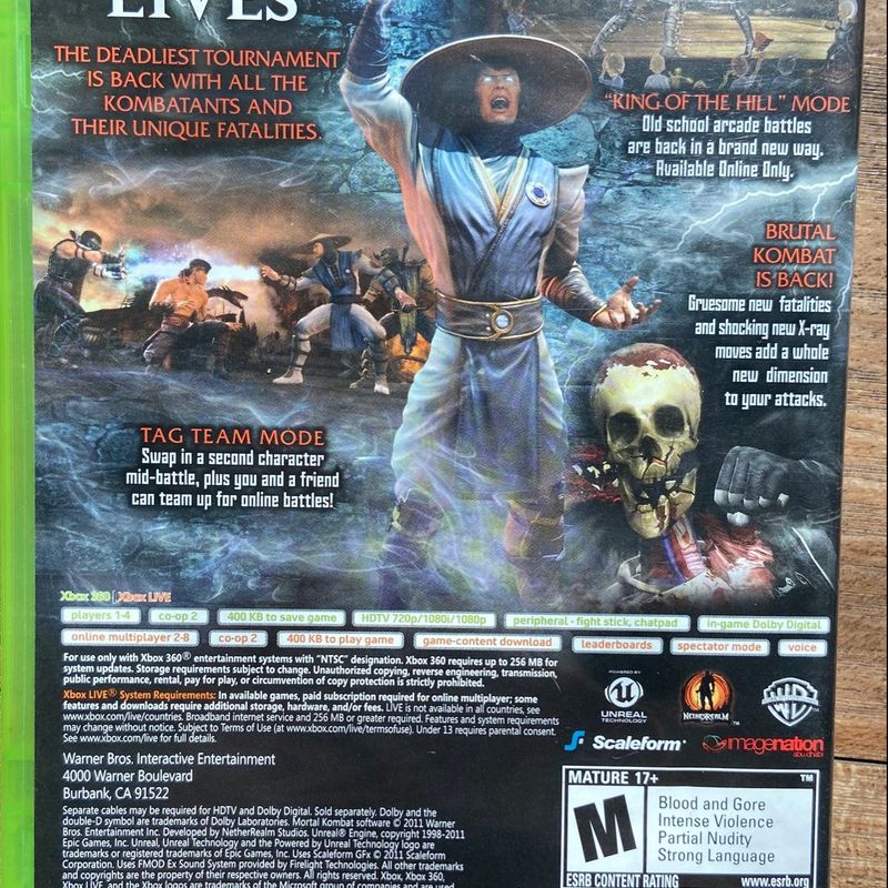 Jogo Mortal Kombat - Xbox 360 - Sebo dos Games - 10 anos!