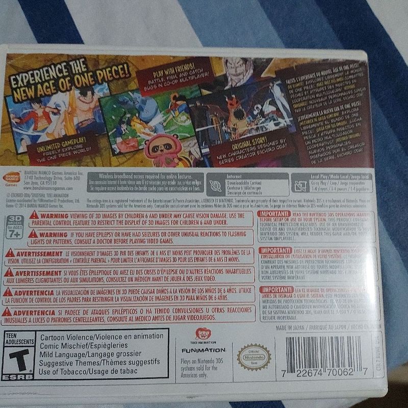 Jogo Nintendo 3ds One Piece Unlimited World R (Day One Edition), Jogo de  Videogame Nintendo Usado 89186303