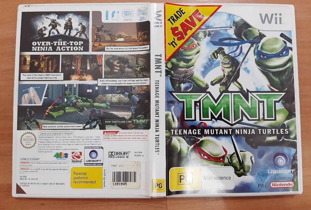 Jogo Nintendo Wii Tmnt Teenage Mutant Ninja Turtles Jogo De Videogame Nintendo Wii Usado Enjoei