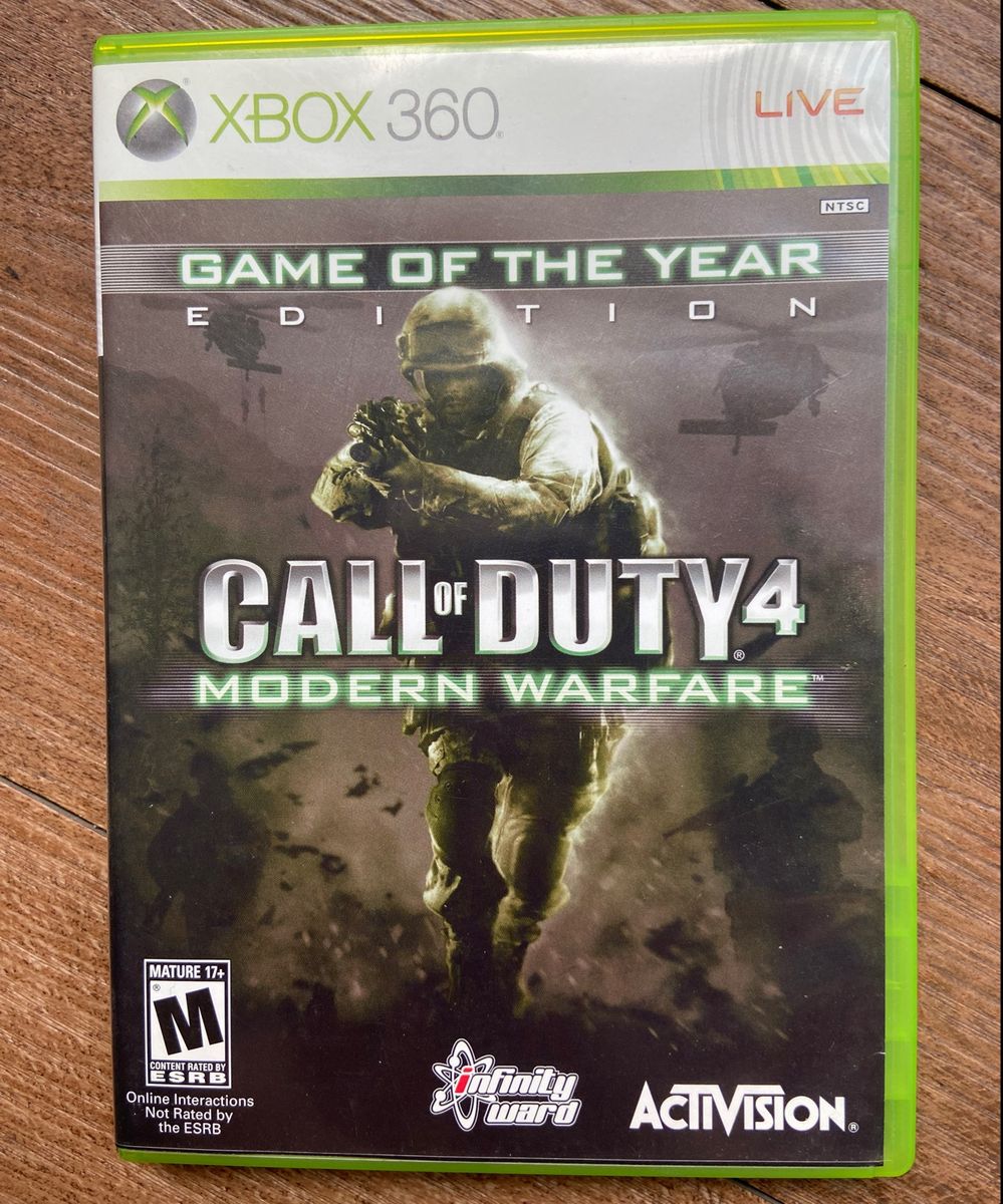 Jogo Original Call Of Duty 4 Modern Warfare | Jogo de Videogame Xbox ...