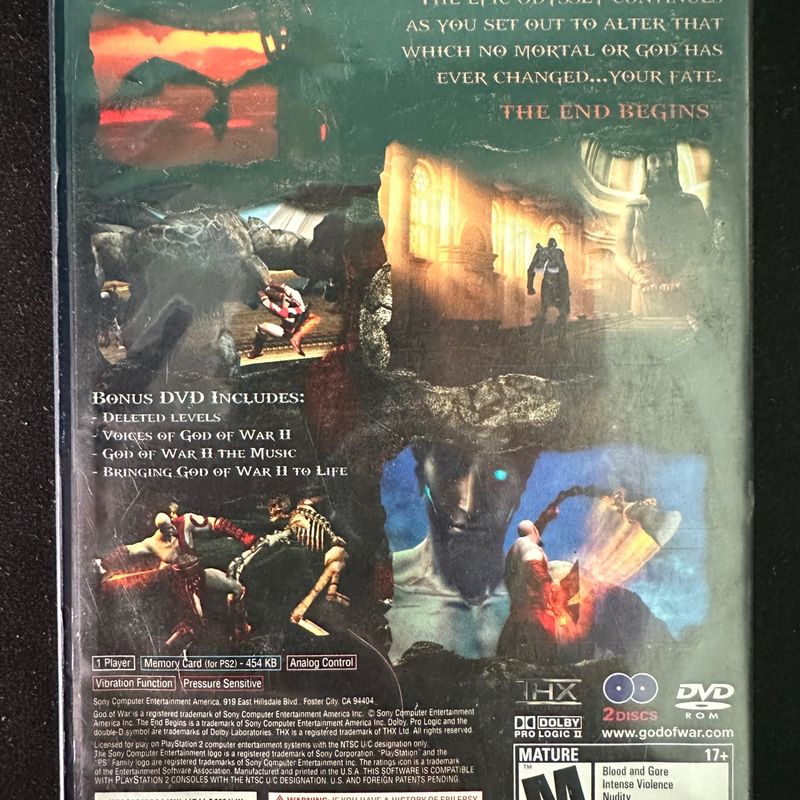 God of War II - Jogo PS2 Midia Fisica