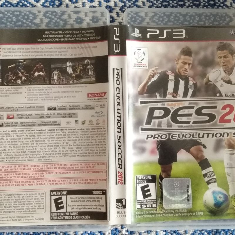 Jogo Pes 2012 Pró Evolution Soccer Original Para Ps 3