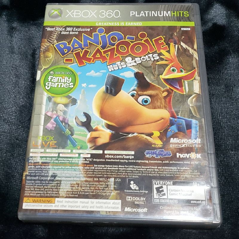 Banjo-Kazooie Nuts & Bolts - Platinum Hits - Xbox 360 - DVD 