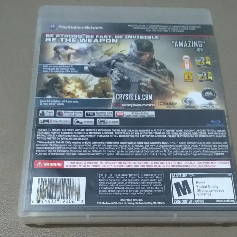 Jogo Crysis 2 - PS3 - MeuGameUsado