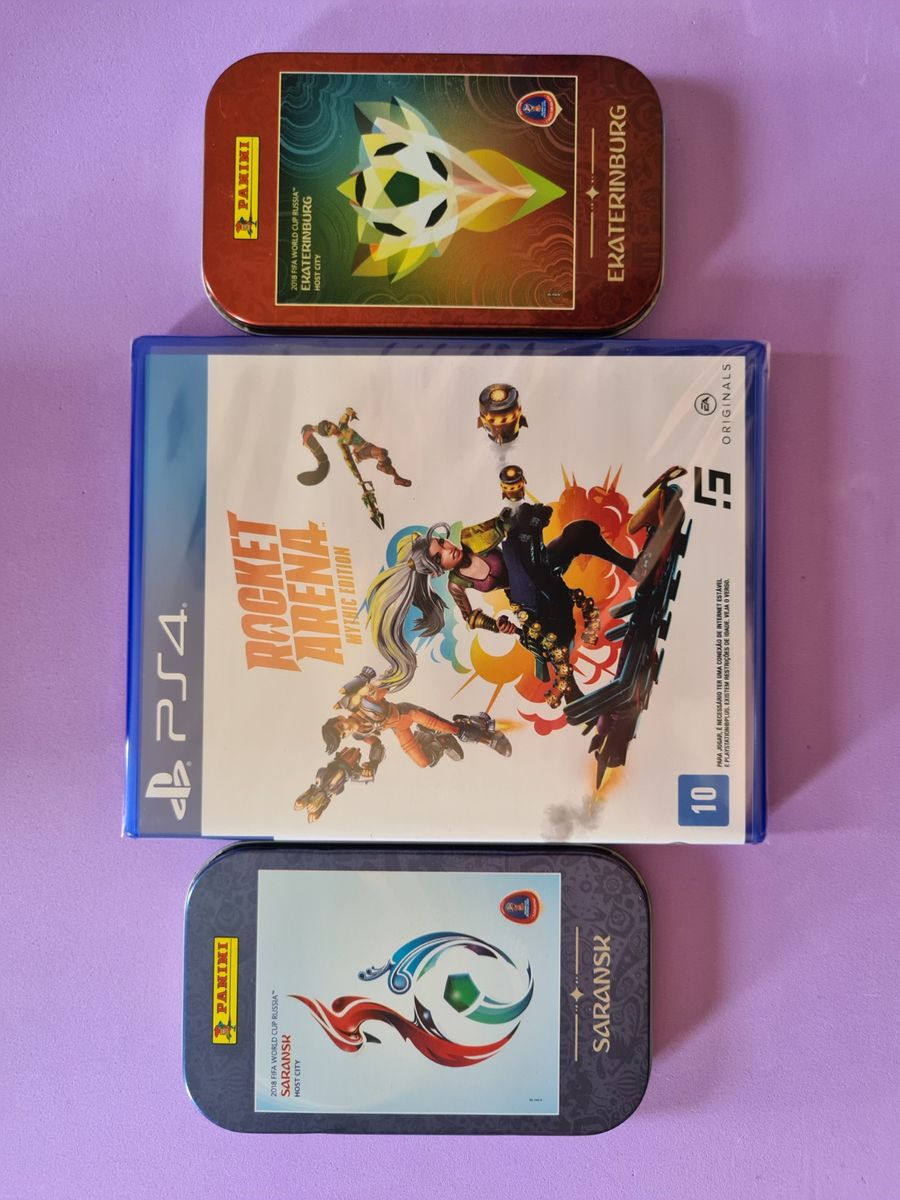 Jogo Ps4 Rocket Rena + 2 Mini Latas Futebol Copa | Jogo de Videogame ...