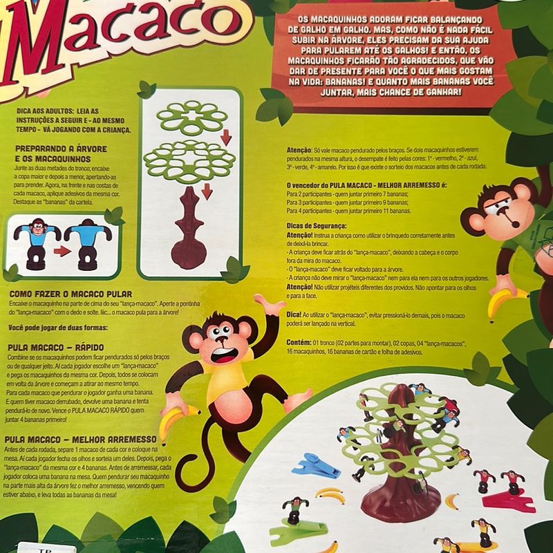 Jogo Infantil Pula Macaco Brinquedos Estrela