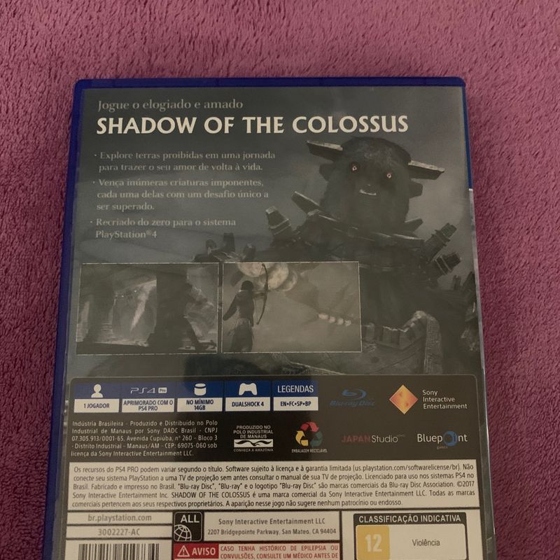 Jogo Shadow of the colossus PS4 PS5