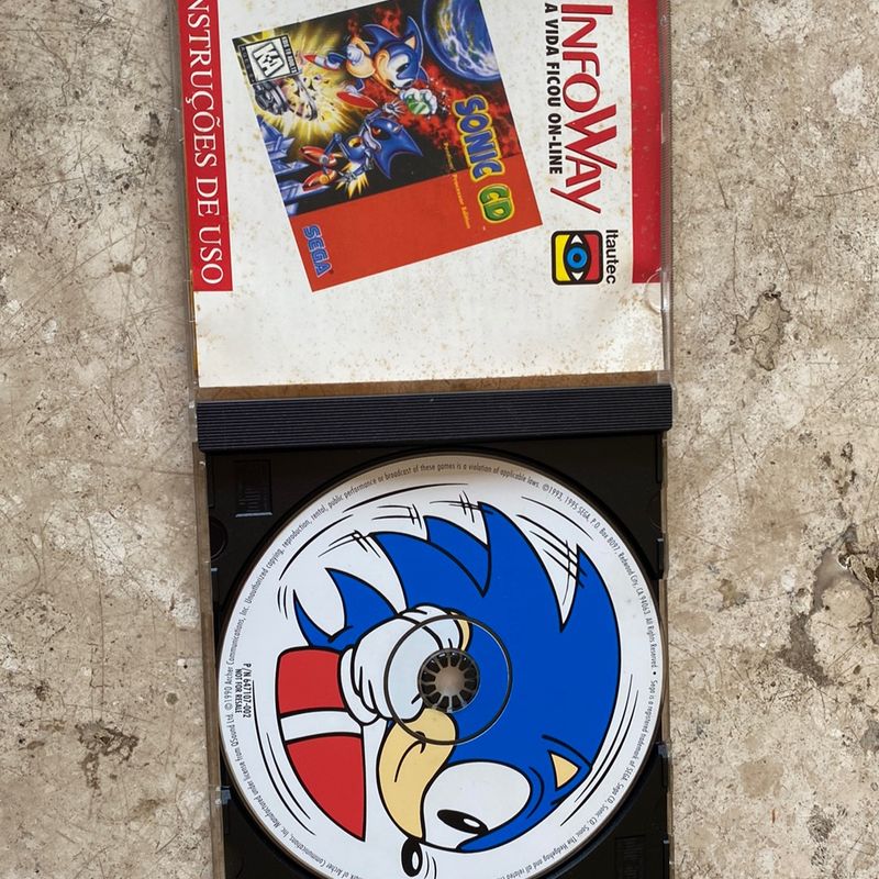Jogo Sonic Cd Computador Vintage Windows 95 Sega Antigo | Jogo de