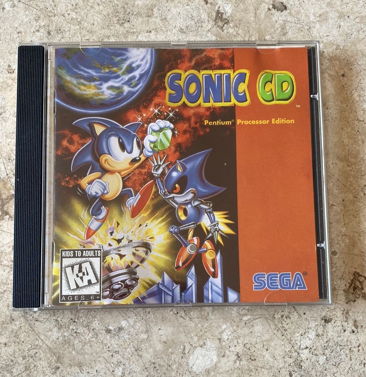 Jogo Sonic Cd Computador Vintage Windows 95 Sega Antigo