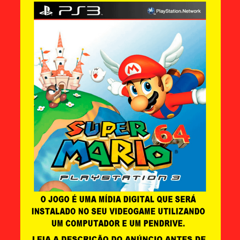 Jogo Super Mario 64 para Ps3 Pkg Atualização Hen/Han Ps3, Jogo de  Videogame Nintendo Nunca Usado 66576552