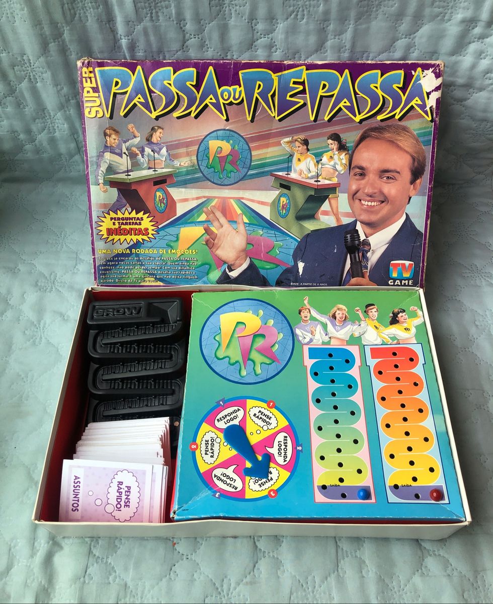 Jogo Super Passa Ou Repassa Grow Tv Game Gugu ( Silvio Santos ) Jogo de Tabuleiro Grow Usado