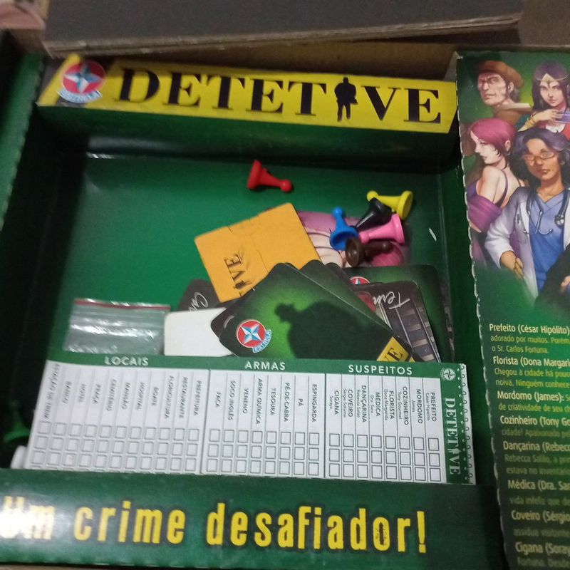 Jogo Detetive Anos 90 Clássico!!! | Jogo de Tabuleiro Detetive Usado  36227030 | enjoei