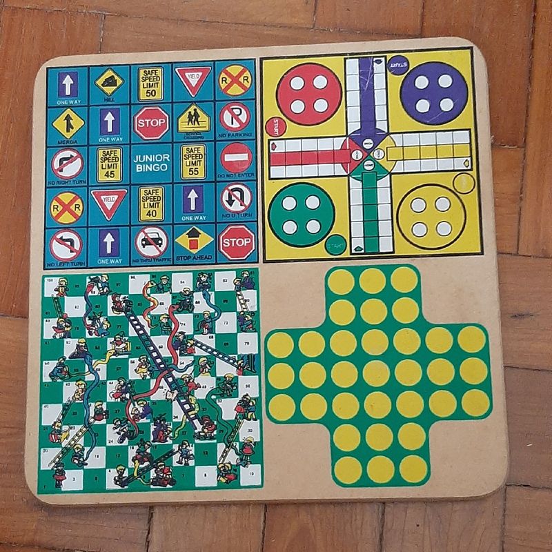 Jogo Ludo - Jogo De Tabuleiro De Madeira - Lindo! - R$ 55