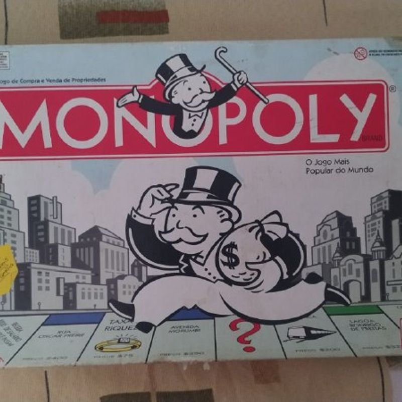 Jogo Tabuleiro Monopoly Antigo Usado, Jogo de Tabuleiro Hasbro Usado  81689945