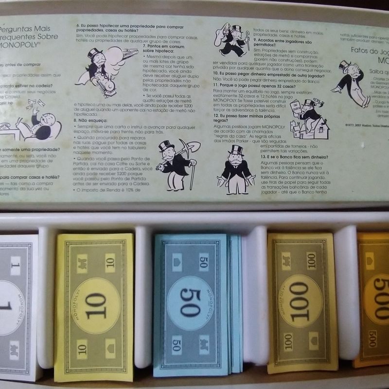 Jogo Tabuleiro Monopoly Antigo Usado, Jogo de Tabuleiro Hasbro Usado  81689945