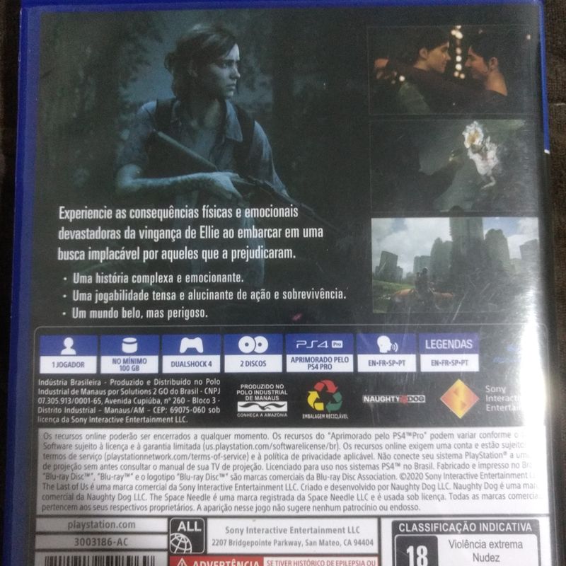 The Last Of Us Part 2 Standar Edition Mídia Física | Jogo de Computador  Playstation 4 Usado 46551933 | enjoei