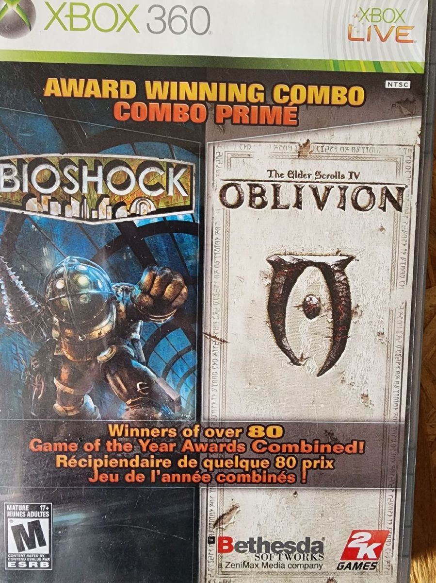 Jogo Xbox 360 2 em 1: Bioshock + The Elder Scrolls Iv Oblivion | Jogo ...