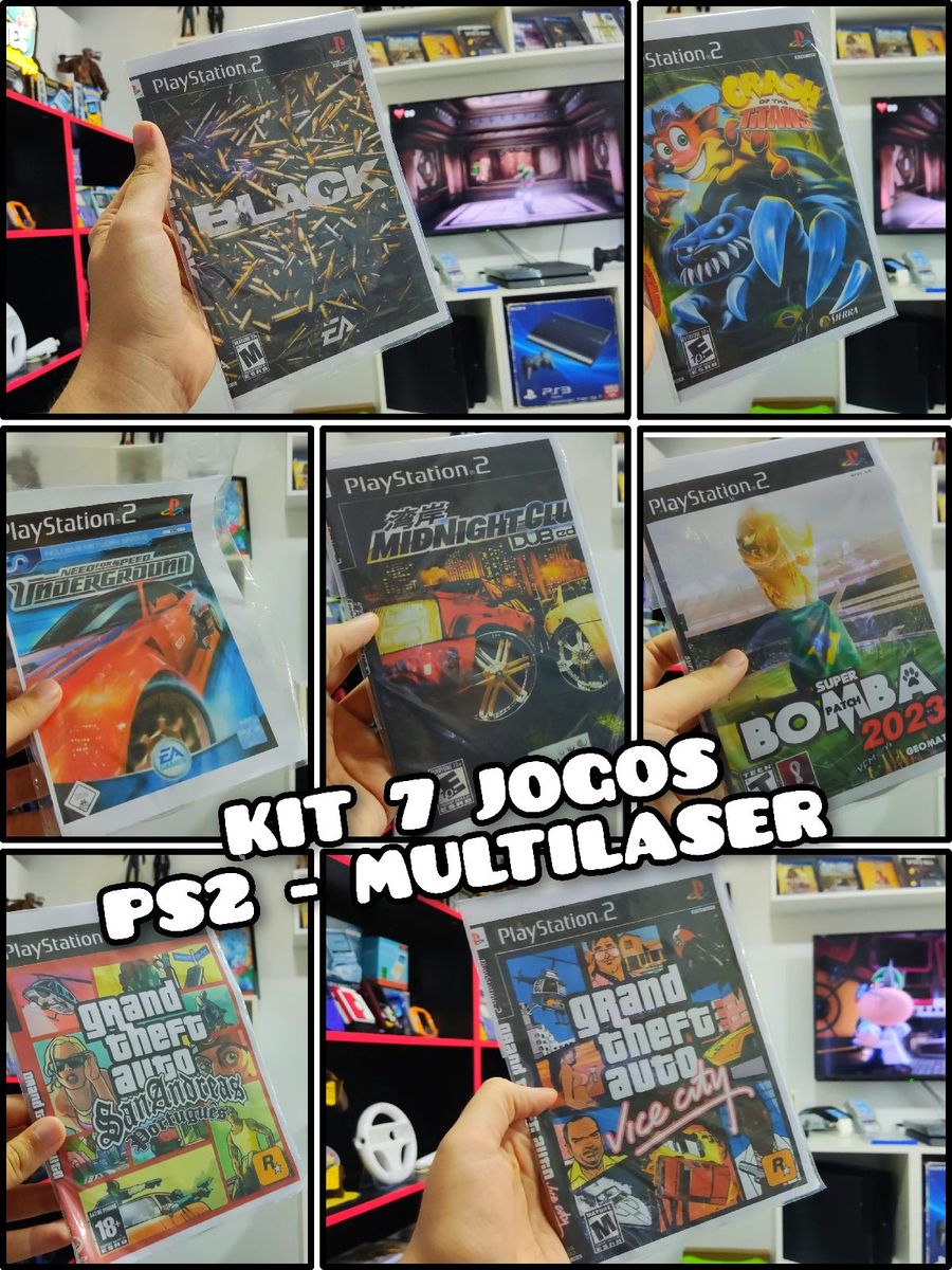 Jogos Novos de Ps2 Mídias Multilaser Alta Qualidade, Pack Jogos de