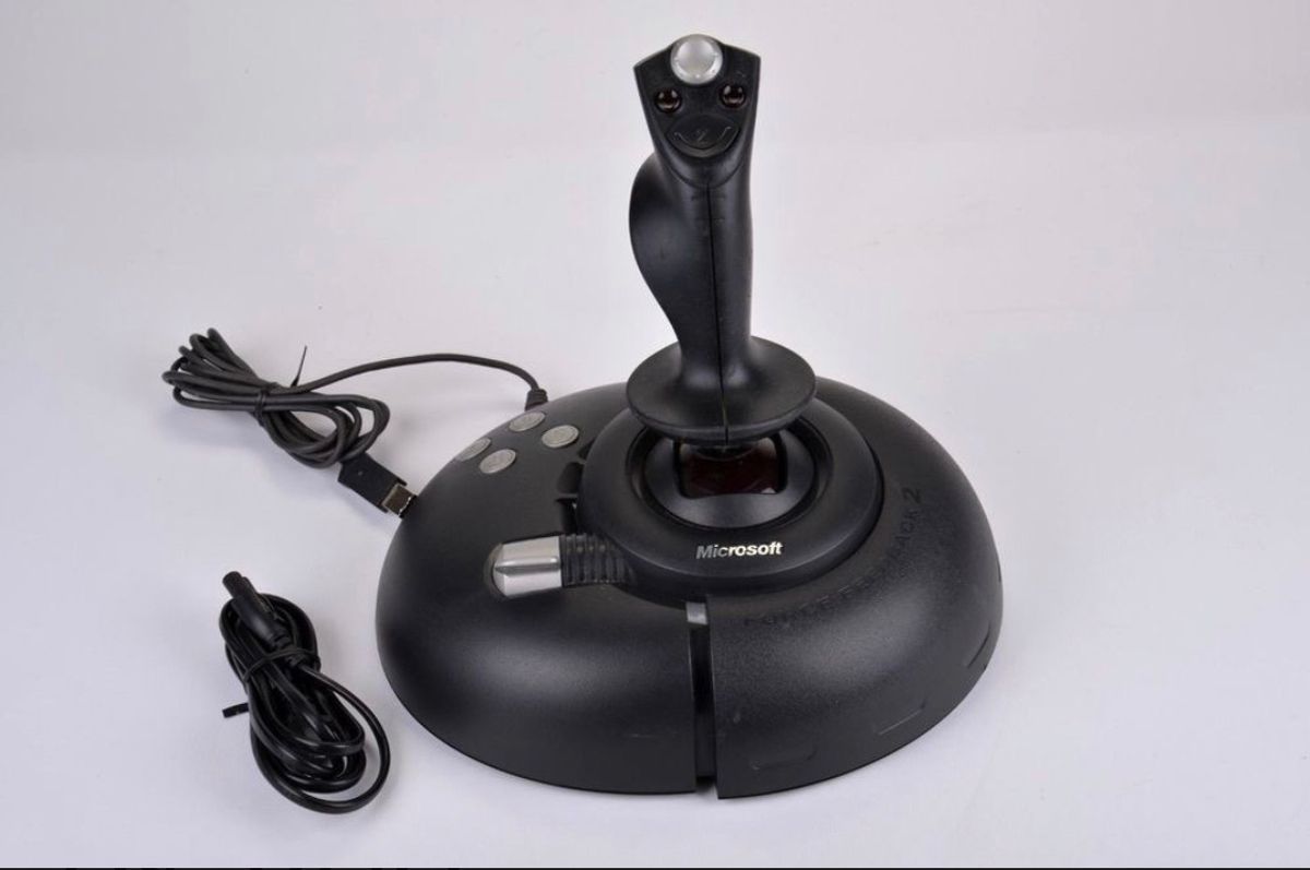 Vintage Microsoft SideWinder Force Feedback 2 X05-63776 top Joystick Controller Coll