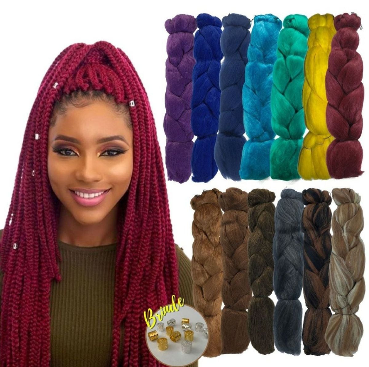 Jumbo para Tranças . Cores Clássicas | Produto p/ Cabelos Feminino ...