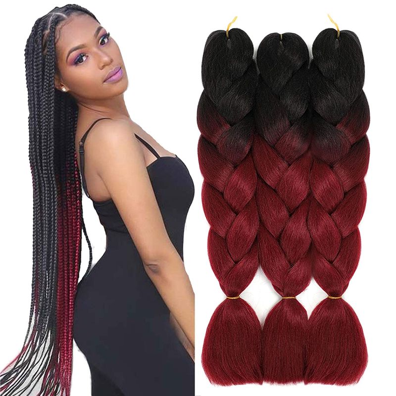 Lindo Jumbo Preto com Borgonha Boxbraid, Produto p/ Cabelos Feminino Nunca  Usado 51997217