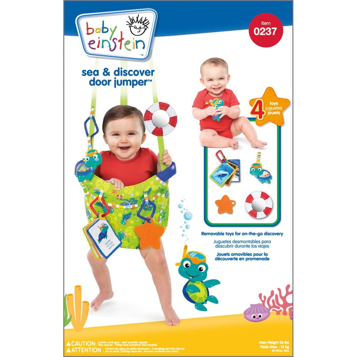 Jumper Baby Einstein / Pulapula de Porta Brinquedo para Bebês Baby