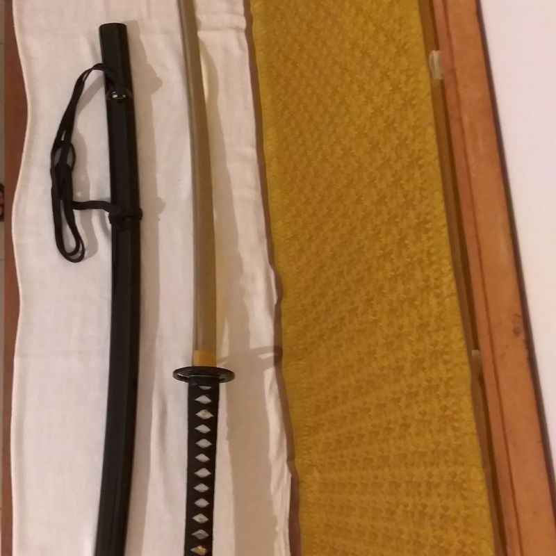 Espada Katana Samurai Daito Tamanho Real + Brinde Óleo