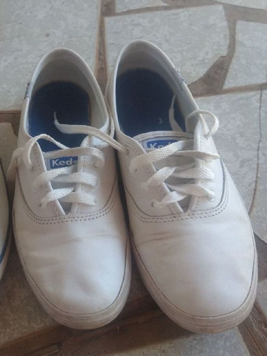 Keds best sale branco couro