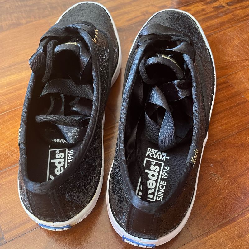 Keds glitter hot sale preto