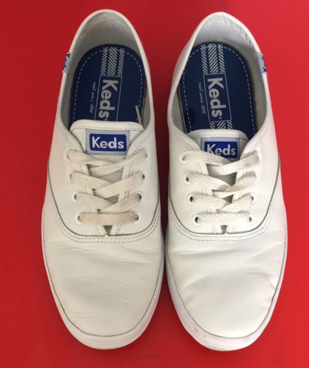 keds de couro branco