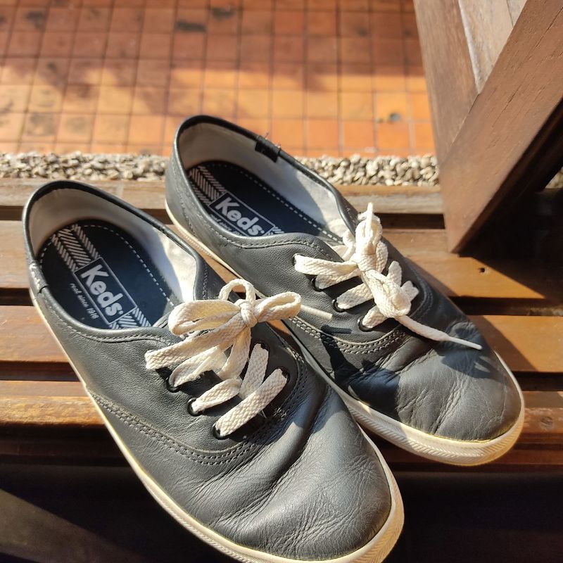 Tenis keds couro store preto