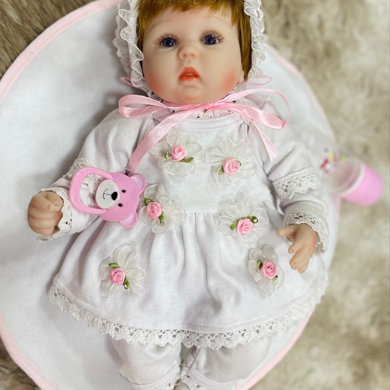 Vestido de boneca infantil, roupa para boneca baby reborn de 43cm