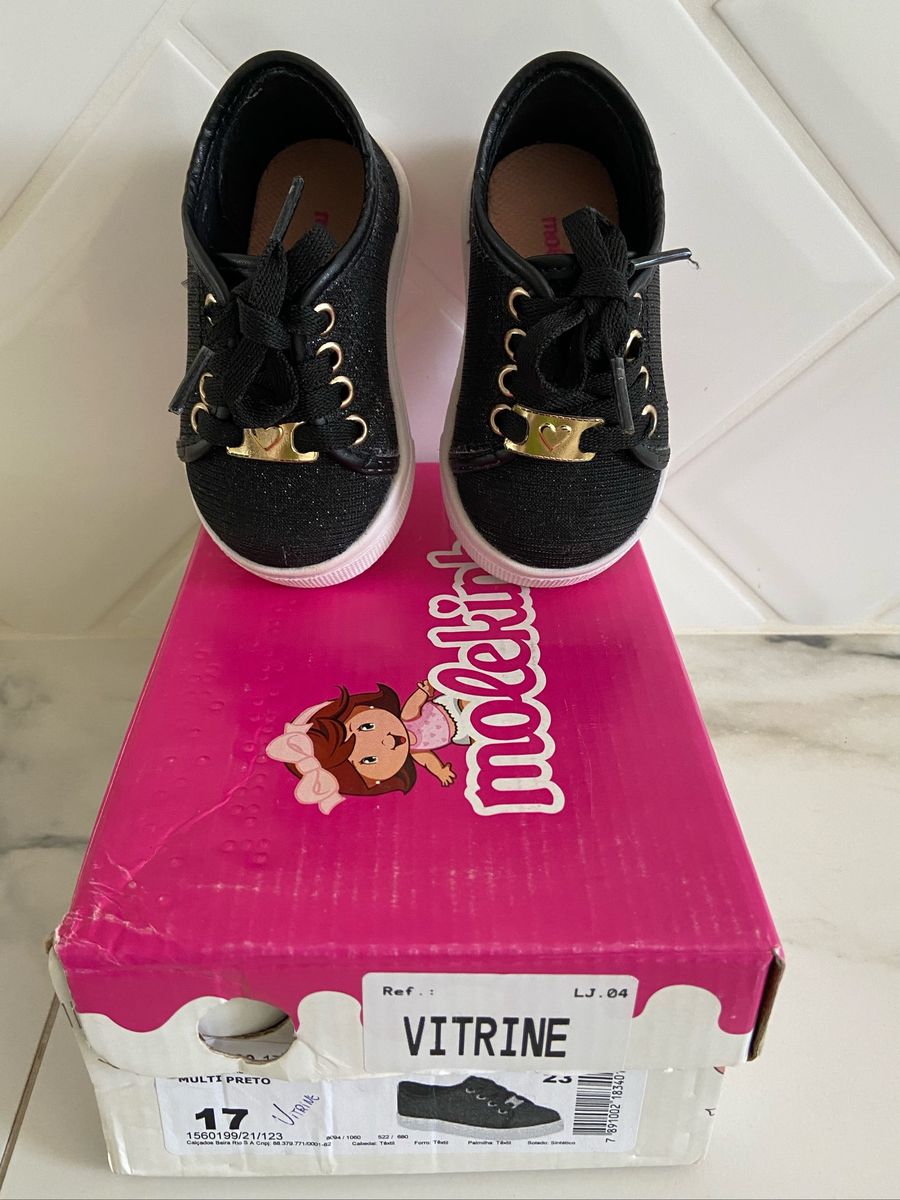 tenis molekinha bebe preto