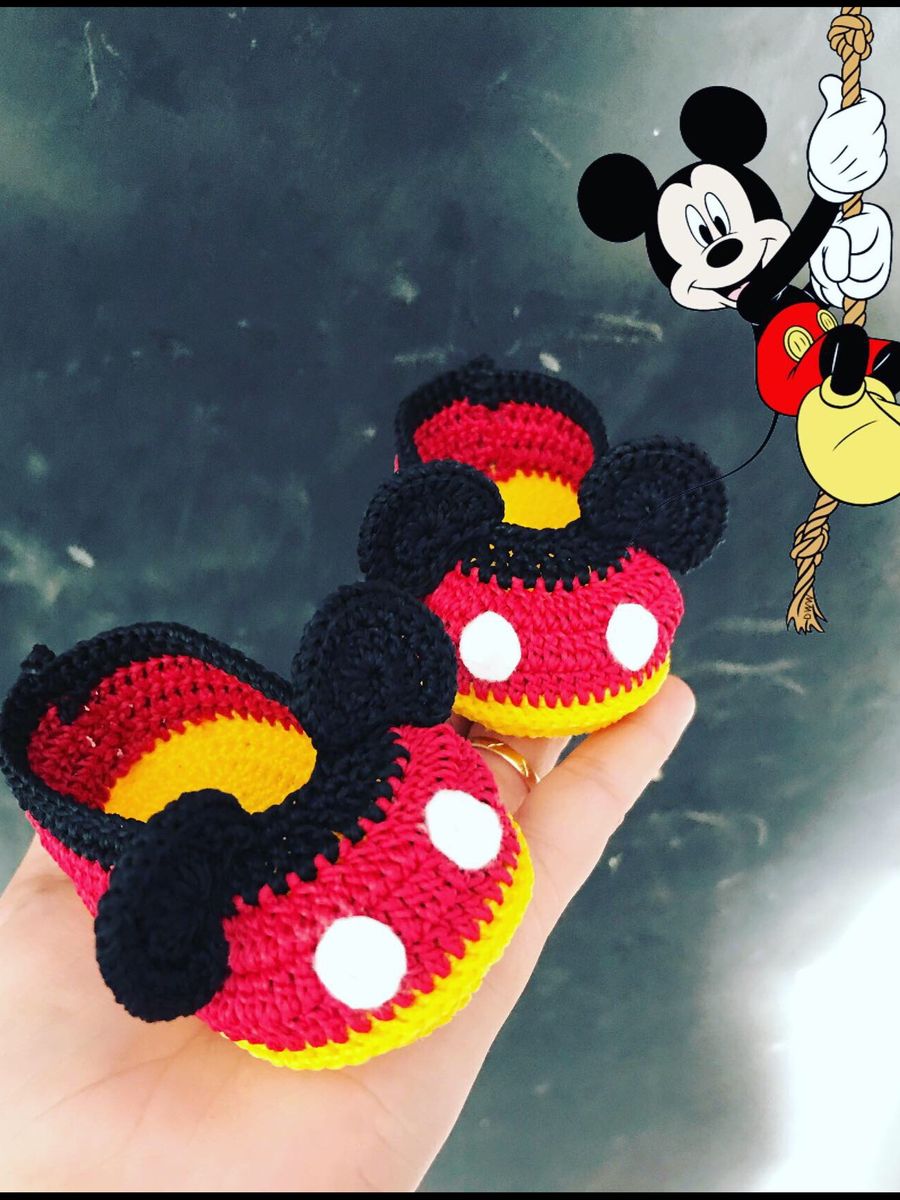 sapatinho do mickey para bebe