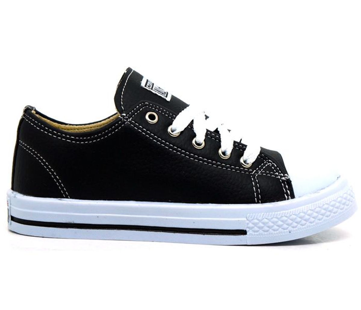 tênis all star couro preto