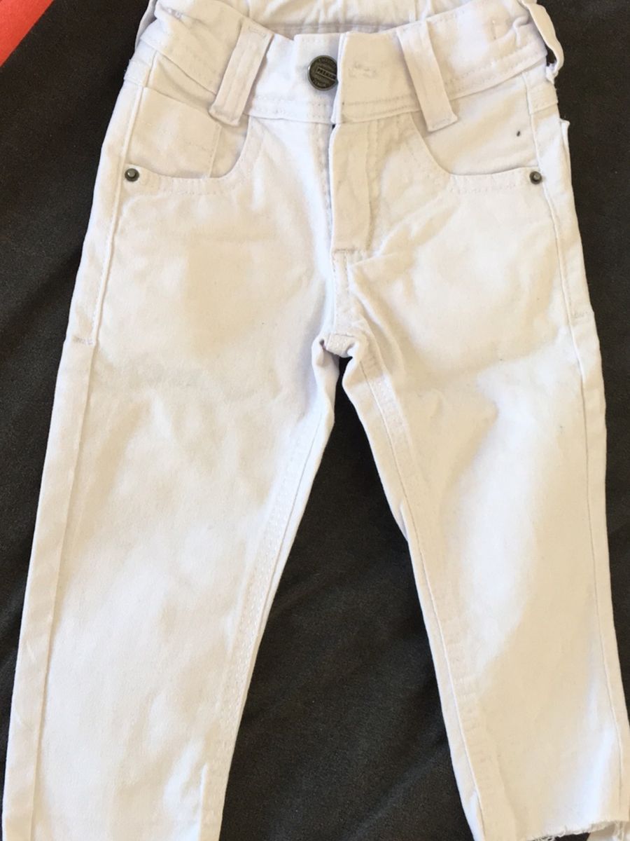 calça jeans branca para bebe
