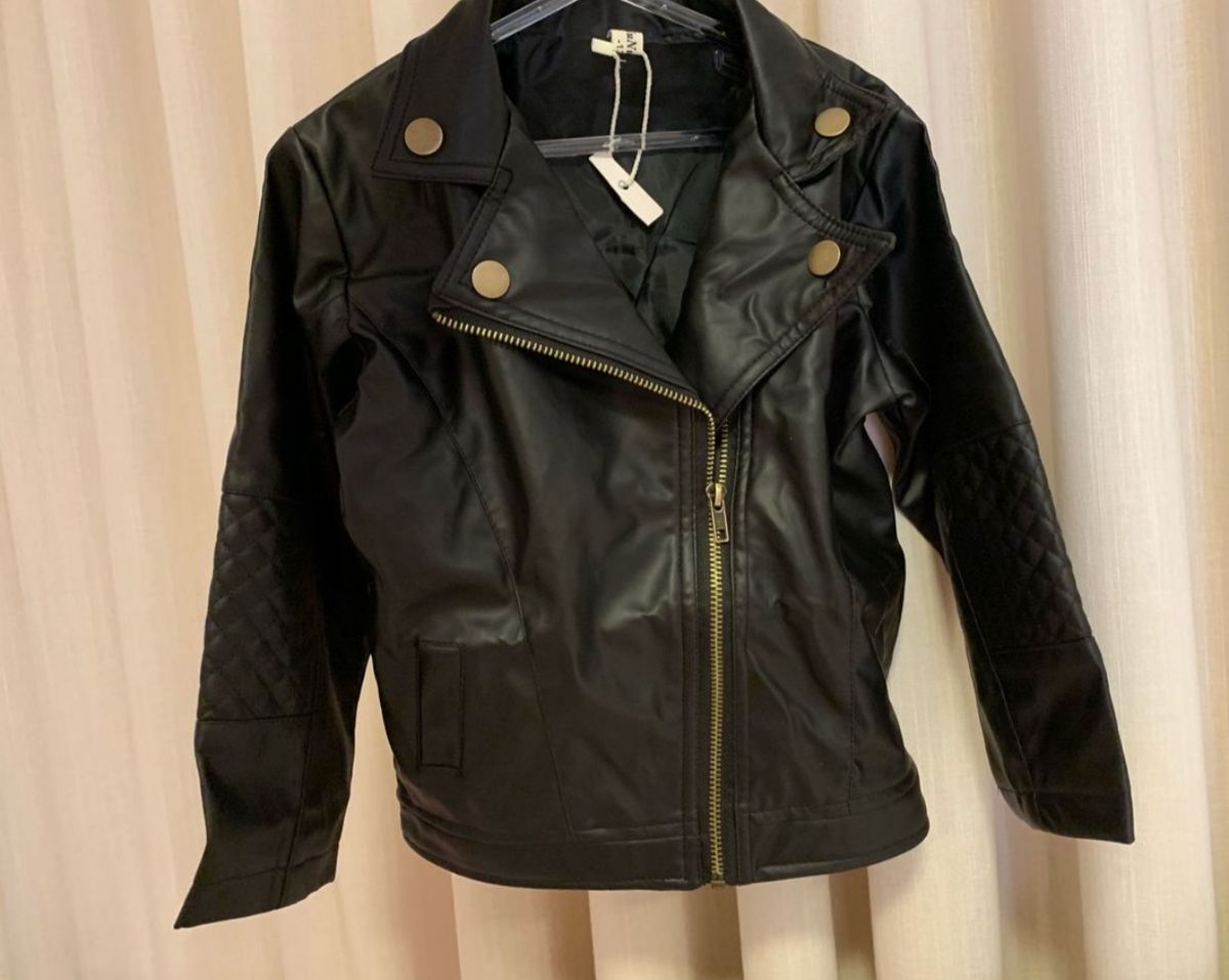 jaqueta de couro infantil menina