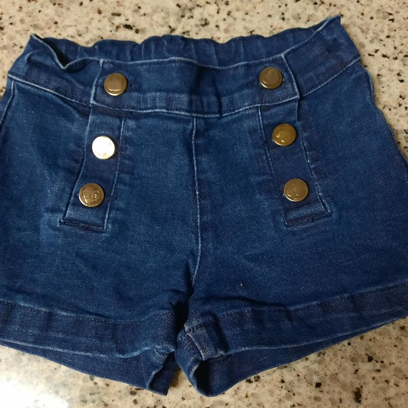shorts jeans escuro cintura alta