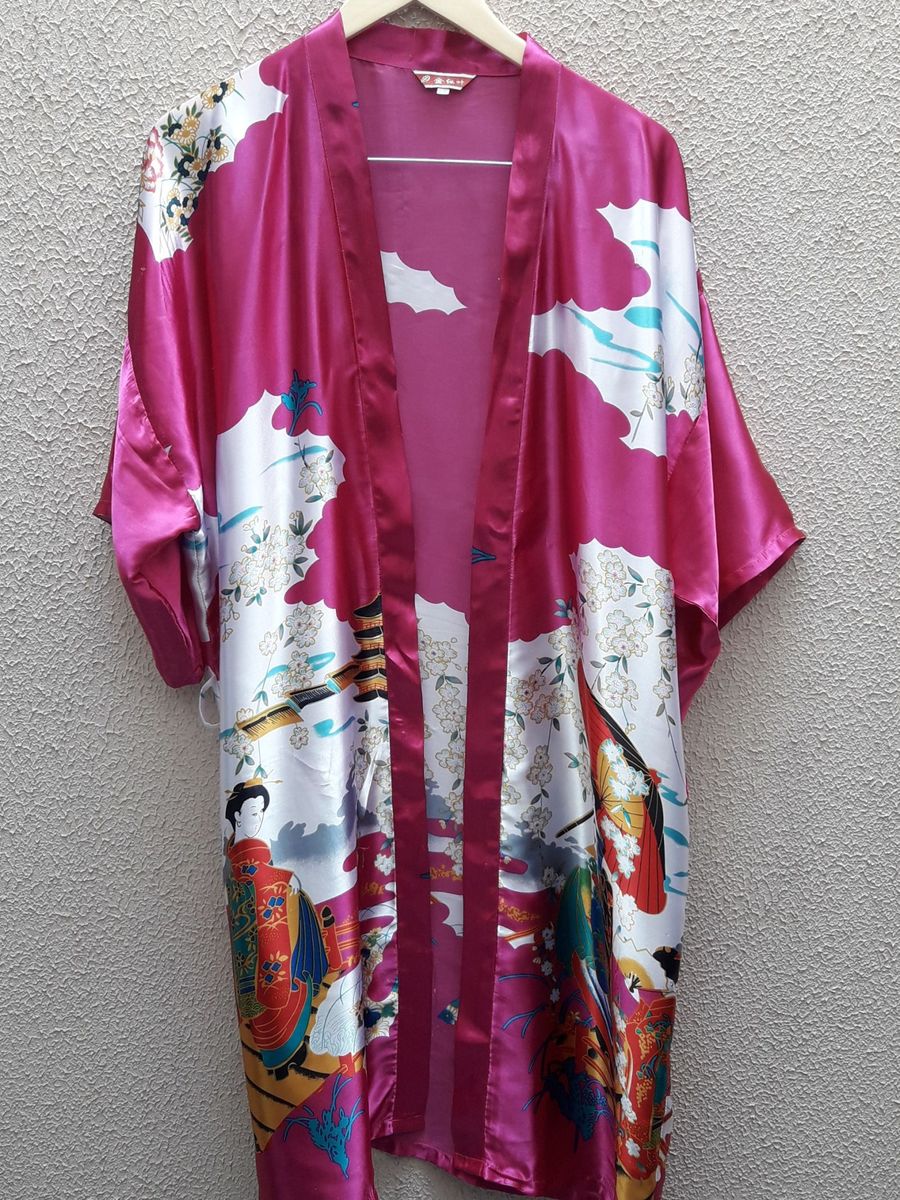 kimono feminino seda