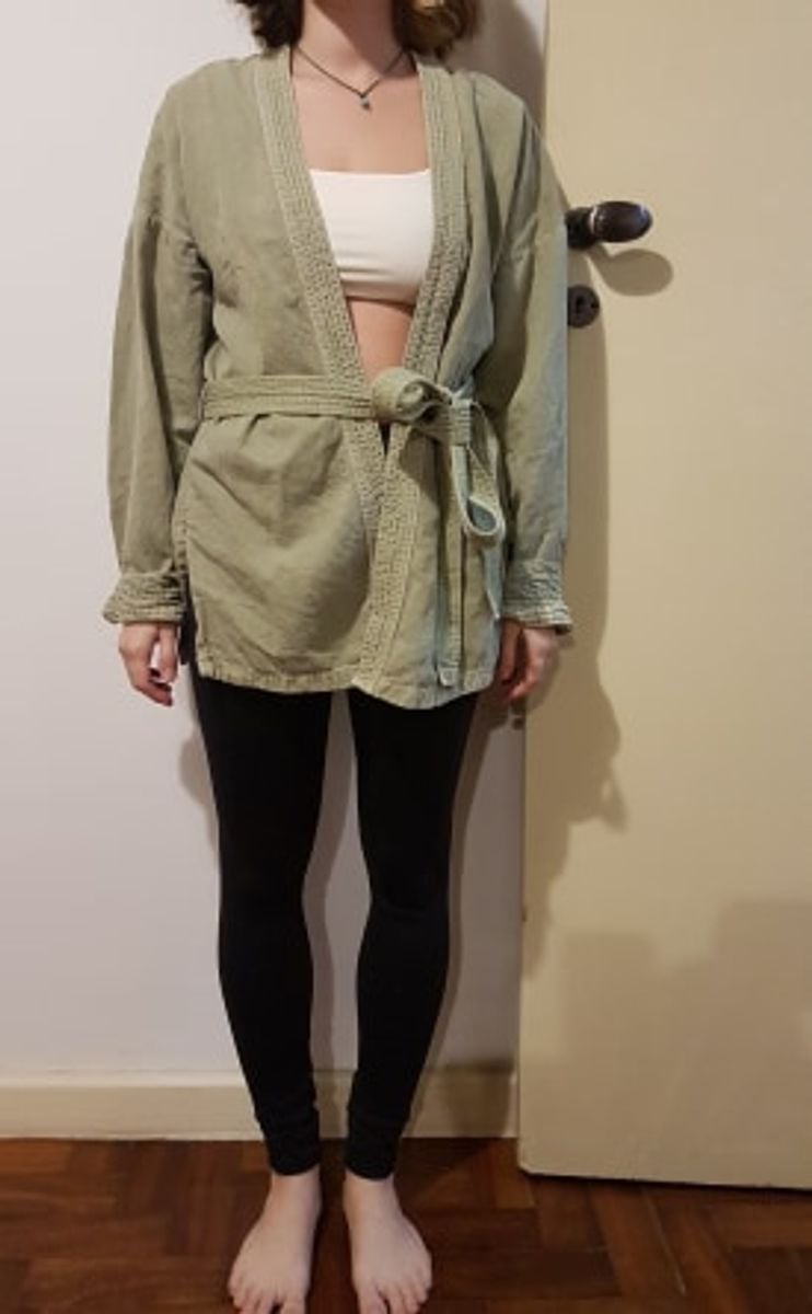 Zara Casaco Kimono Feminino Zara Kimono Casaco Zara S-M) Areosa •