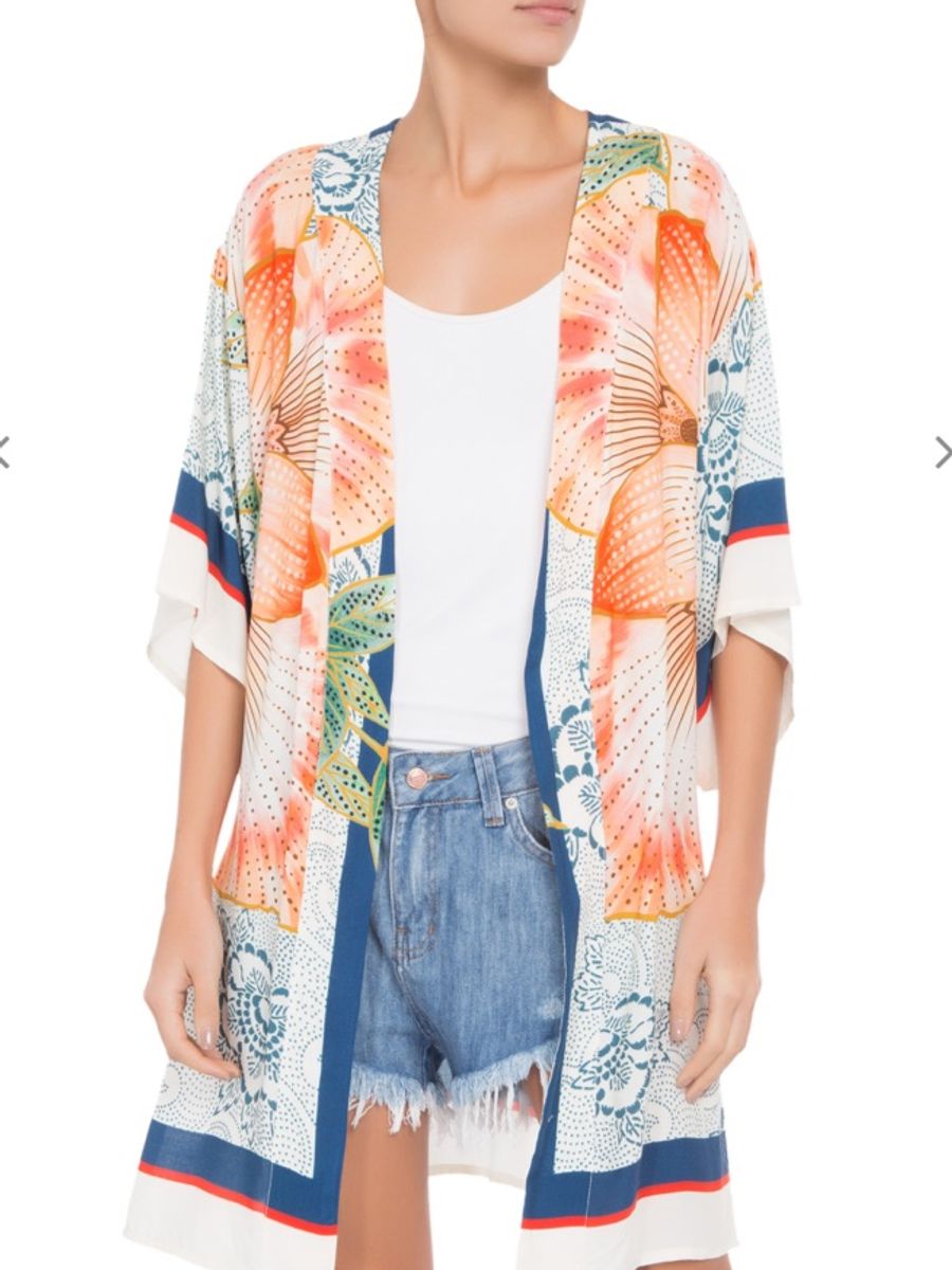 kimono estampa floral
