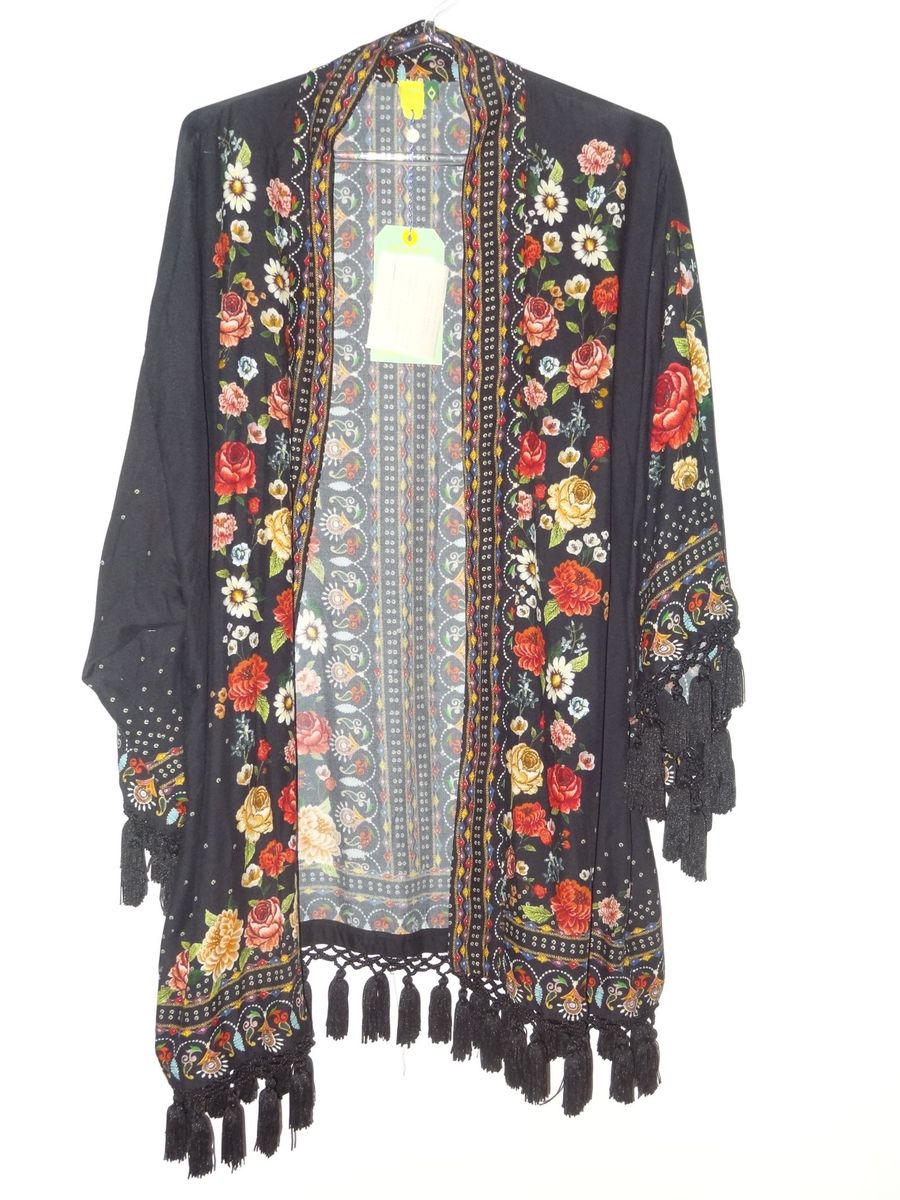 kimono feminino franja