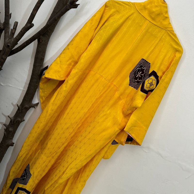 Kimono Japonês Vintage Amarelo Dourado | Vintage Usado 108317091