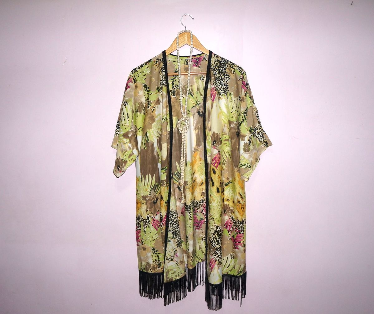 kimono estampado floral