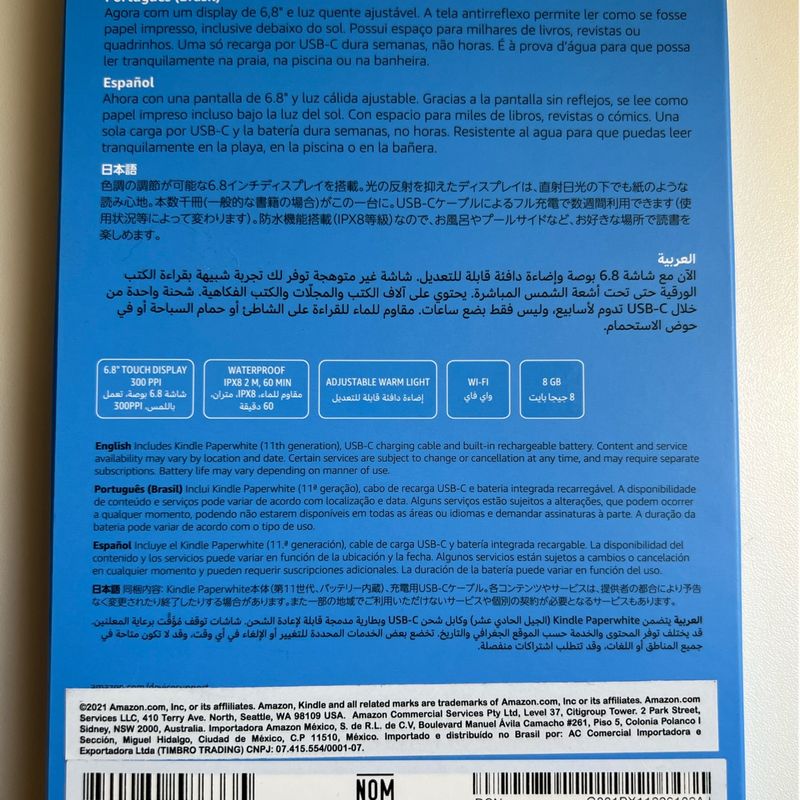 Kindle Paperwhite 8gb 11ª Geração | Amazon Usado 111081620