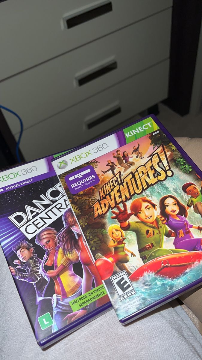 Kinect Adventures + Dance Central 3 Xbox 360 Jogos Original Mídia Física, Jogo de Videogame Microsoft Usado 94814423