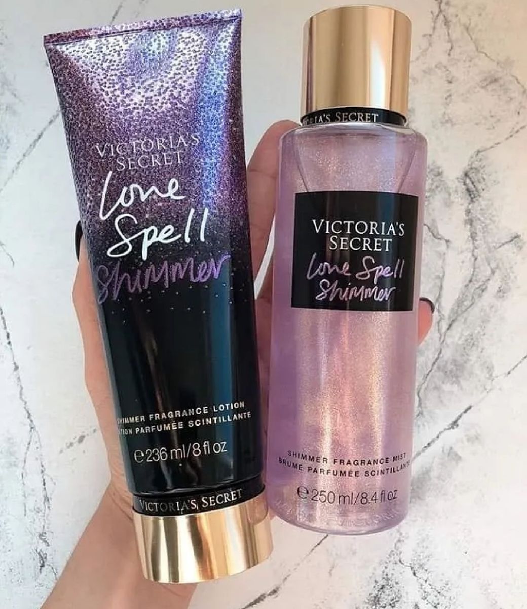 Kit 1 Bodysplash + 1 Hidratante Victória's Secret Love Speel Shimmer