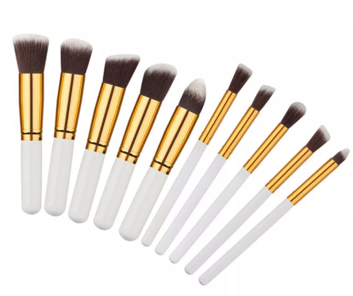 kit 10 pincéis de maquiagem macios - maquiagem importado
