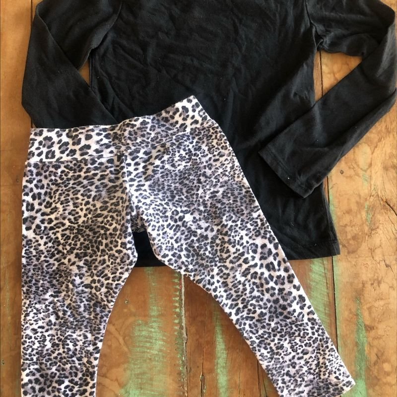 Faded Glory Leopard Print Jeggings, M