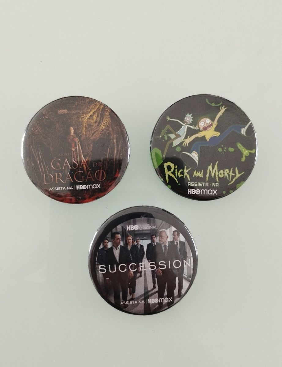 Kit 3 Bottons Hbo Max Ccxp 2022 | Filme e Série Hbo Max Nunca Usado ...